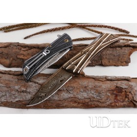 Microtech Terminator imatation Damascus hunting folding knife UD405158